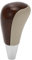 X AUTOHAUX Pomo de palanca de cambios automático para coche, diseño de madera, color beige y marrón