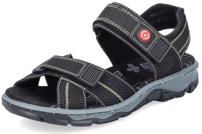 Rieker Femme 68851 Sandale, Noir, 41 EU
