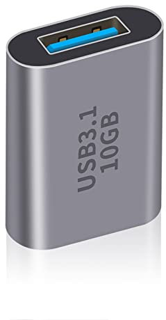 Duttek Adaptador USB C Hembra a USB Hembra 3.1 Gen2, USB 3.1 A a USB Tipo C, Adaptador de Doble Cara de 10 Gbps, Compatible con sincronización de Datos y Carga para Laptop, PC, etc. (1 PCS)