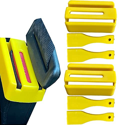 HowseHold Lot de 2 protections de boucle de ceinture de sécurité et 4 clés de déverrouillage | Ajustement universel, empêche les enfants et les passagers handicapés de déboucler les ceintures de