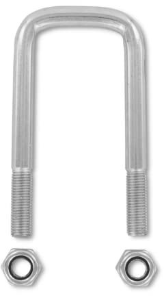 10 Stk. M10 Quadratische Bügelschelle ø 42mm Bügelschraube U Bolzen U-Schrauben Schellen - Dachbox Befestigung, Öse Zurröse Dachträger (10 Stk. M10 x 42mm mit Muttern)