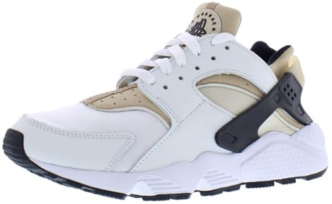 Nike Air Huarache Damenschuhe, Weiß / Schwarz Hanf Sanddrift, 8.5