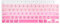 Batianda Premium Gradient Color Keyboard Cover for M2 M3 Chip MacBook Air 15 inch & MacBook Air 13.6 2022 2023 2024 Soft-Touch Silicone Protective Skin, White to Pink
