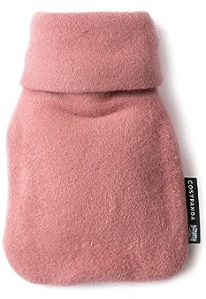 Mini Pink Cotton Cover and Natural Rubber Hot Water Bottle