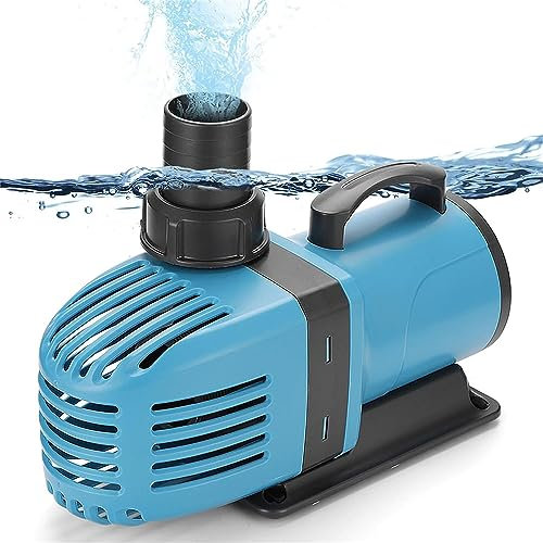 Pompe de bassin submersible, pompe économe en énergie ultra silencieuse pour bassin de jardin, avec 3 buses, pour bassins de jardin, irrigation, fontaines, cascades, Hpdroponic
