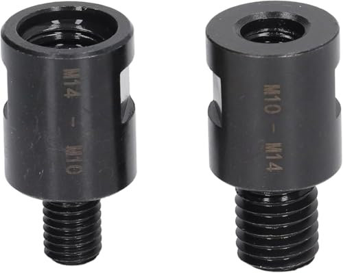 Telituny Adaptador Amoladora Angular M14 M10, 2 piezas Adaptador de Grifo Rosca para M10 a M14 y M14 a M10 Convertidor de Conexión de Interfaz para Amoladora Angular Pulido Taladro Adaptador