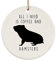 Weihnachtsbaumschmuck 7.3 cm, Hamster-Silhouette Lustig Weihnachtsschmuck Ideal Runde Keramik Ornament Elegant Weihnachtsanhänger Für Weihnachten Neujahr Geschenk Holiday