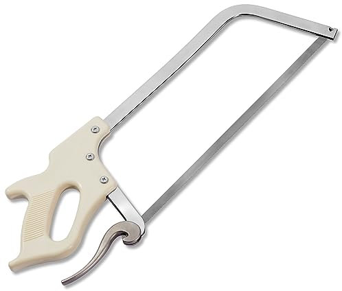 Scie de boucherie 44.5 cm Scie à boucher avec Structure en aluminium et lame SK5 Scie à main pour la transformation de la viande