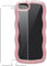 SDTEK Case for iPhone SE 2022/2020, iPhone 7/8, Wave Design with Clear Back Cover + Glass Screen Protector 360 Women Girls (Pink)