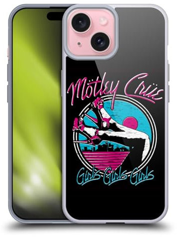 Head Case Designs Offizielle Motley Crue Girls Schuhe Logos Softgelhülle Kompatibel Mit Apple iPhone 15 Und Kompatibel Mit Magsafe Zubehör