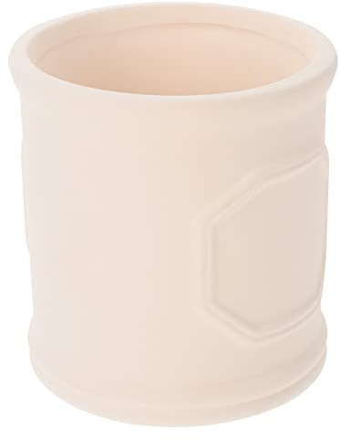 POPETPOP White Plant Decor Ceramic Flowerpot Shallow Desktop Flowerpot for Succulent Garden Planter