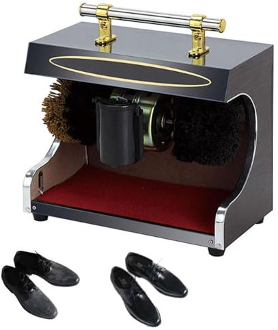 HACSYP Limpiabotas automático: máquina pulidora de Zapatos Comercial, pulidora de Zapatos por inducción, cepillos Suaves pulidos, for Uso Comercial en Family Hotel Bank