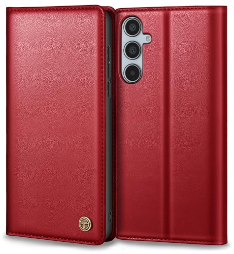 Thorhülle Handyhülle für Samsung Galaxy A55 5g Hülle, Premium Lederhülle Schutzhülle Tasche für Samsung A55 Hülle Wallet Kartenfach Standfunktion Klappbar Flip Case für Galaxy A55 5g Hülle, Rot