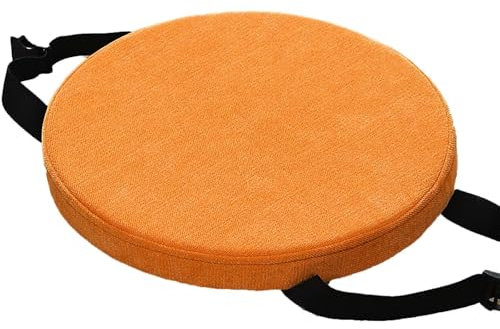 ZIBENE Sitzkissen Barhocker Rund mit Befestigung, Sitzkissen Rund 40cm für Hocker, Stuhlkissen Rund 40cm rutschfest Verdicken Gepolstertes für KüChen Hocker Waschbar Abnehmbar Rund Sitzpolster