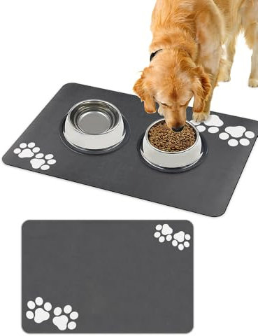 Tapis De Nourriture Pour Chien Tapis De Gamelle Absorbant Pour Les Sols Tapis De Nourriture Pour Chien Chat Animal De Compagnie Tapis D'alimentation Pour Chiens Et Gamelles Antidérapant (30*50cm)