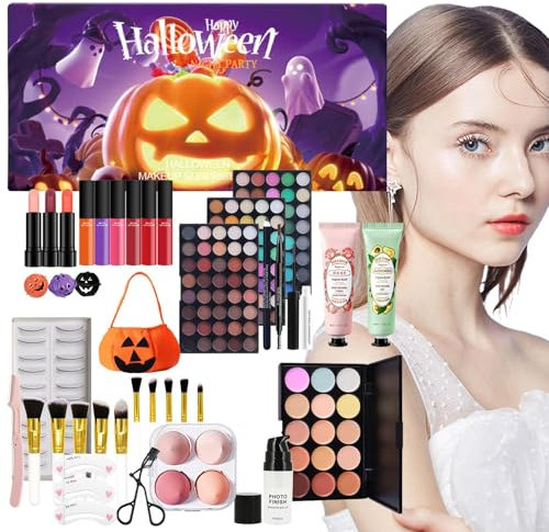 Eyeshadow Palette, Halloween Cosmetic Set, Full Makeup Kits, for Makeup Eyeshadows Palette, All-In- Women Makeup Set, Foundation Makeups Brushes for Girls Professionals