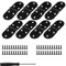 Sxutop 8 Piezas Flip Bisagras Negro Bisagras De Aleación Bisagra Plegable de 270 Grados Bisagra de MesaBisagra Borde Redondo con Tornillos y Destornillador para Armarios Cajones Puertas