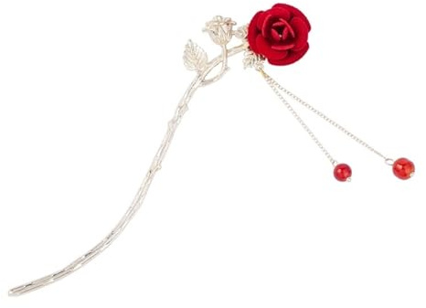 Vintage Chinesischer Haarnadelstab, Legierung Rose Haarspange for Frauen Haarstab for Mädchen Haarnadeln Haarschmuck Haarnadeln Haarschmuck Stab