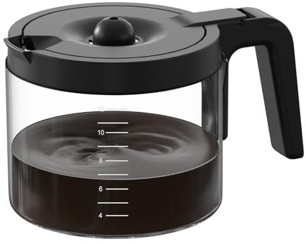12-Cup Glass Coffee Pot Replacement Compatible with Keurig K-Duo 5100 Single Serve K-Cup Pod & Carafe Coffee Maker, NOT Fit K-Duo 5000 Essentials Model