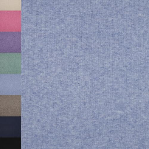 MAGAM-Stoffe Adele super weicher Strickstoff für Kleidung Meterware ab 50cm (06. Meliert blau)