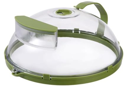 Campana de alimentos para microondas - Protección contra salpicaduras con depósito de agua, tapa media con ventilación, tapa para microondas, protección alimentaria resistente a la