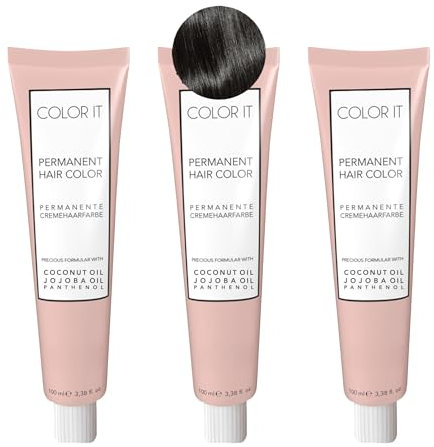 COLOR.IT by BM - Permanente Haarfarbe in Salonqualität, 3x 100ml (5.11 Hellbraun Asch Intensiv, 3er Pack)