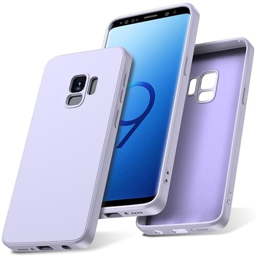 Watana für Samsung Galaxy S9 Hülle, Soft-Touch-Silikon-HandyHülle, stoßfest, staubdicht, rutschfeste Ganzkörperpanzerung mit Mikrofaserfutter für Samsung S9,Lila