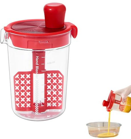 Shaker à vinaigrette – 425,2 g – Tasse à mélanger manuelle multifonction pour la maison, les cantines et les cuisines