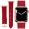 ONET8O Leather Strap Compatible with Apple Watch 38mm 40mm 41mm Replacement Genuine Leather Bands for iWatch Series Women and Men Watch Wristband (38mm 40mm 41mm) Red