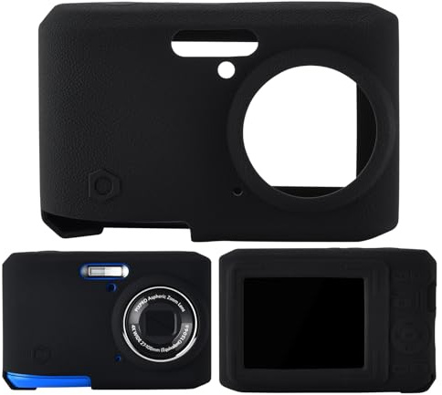 Hzycwgone Soft Silicone Protective Case for Kodak PIXPRO FZ45 16MP 4x Zoom Compact Camera,Anti Scratch Slim Fit Cover Sleeve for KODAK PIXPRO FZ45 Digital Camera - Black