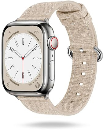 ONEFLOW Urban Strap Compatible with Apple Watch Models Bracelet Canvas Fabric Nylon Strap Sporty iWatch Bracelets Women Men Nylon Watch Strap Textile Watch Band