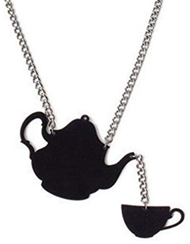 Women's Jewellery Black Teapot Tea Cup Clavicle Chain Necklace Very Practical And Popular Very Attractive Treatment