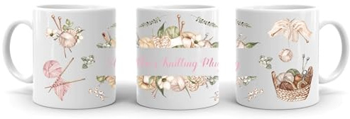 Forever Personal Designs Personalised Knitting/Knitter Mug 11oz with Wraparound Print