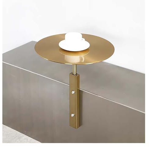 Moderner Kneipentisch zur Wandmontage – Edelstahl-Barschreibtisch mit Metallbeinen (quadratisches/rundes Rohr) für Café, Heimbüro (Stil 4,30 x 45 cm)