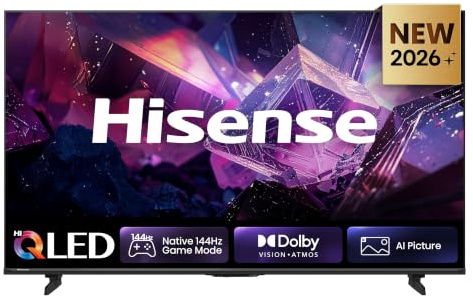 Hisense 65E7DS PRO Fernseher 65 Zoll, 4K UHD QLED, Smart TV, Hi Concerto, 144Hz Game Mode, QLED Colour, Dolby Vision, Atmos, Filmmaker, Audio, DTS Virtual, X, FreeSync Premium, 2026