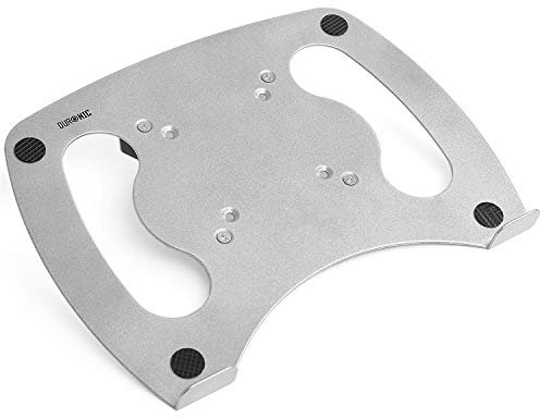 Duronic Laptop Attachment DML1 /SR | SILVER Desk Mount Support Tray for Laptop/Tablet/MacBook | VESA 75/100 | 8kg Capacity | Compatible with DM15 DM25 DM35 DM45 DM55 DM65 DMUSB DMDC DMG Monitor Stands