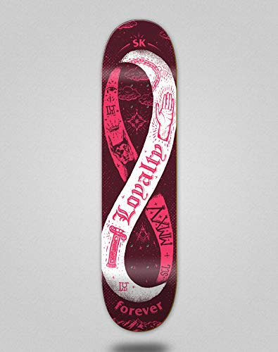 Monopatín Skate Skateboard Deck Loyalty Infinity pink (8.5)