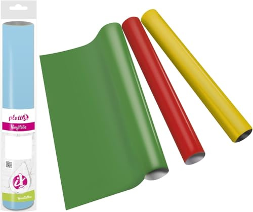 plottiX Wandtattoo Vinylfolie - 31,5cm x 1m - Lichtblau