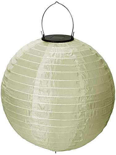 Yeehliny LED-Solar-Laterne, Wiederverwendbare Papierlampe Lampions zur Dekoration Papierlampions Für Drinnen & Draußen, Wasserdicht, Outdoor, Hochzeit, Fest, Dekor-Lampe (Champagner, 12 inch)