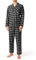 DAVID ARCHY Herren Baumwolle Nachtwäsche Langarm Top & Bottom Pyjama Lounge Set Classic Plaid