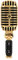 Bahderaus Professional Wired Vintage Classic Microphone Dynamic Vocal Mic Microphone for Live Performance (Gold)