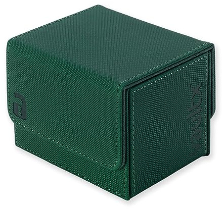 Vault X Sideloading Deck Box 100+ Sleeved Cards Exo-Tec (Green) | Holds 100+ sleeved TCG cards. Padded side-loading deck box, secure magnetic lid, water-resistant Exo-Tec.