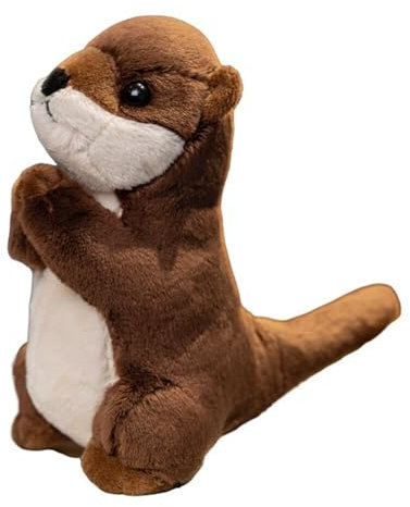 JAWSEU Plüsch Otter Puppe, Cartoon Otter Plüsch Spielzeug Plüschtier Plüschpuppen Mini niedlich Otter Kissen, Simulation Otter Tierpuppe Kuscheltier Heimdekoration Kinder Begleiter Kuscheltier
