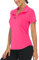 Sports Tops for Women UK, Womens Running Top Ladies Polo Shirts Size 16 Womens Short Sleeve Gym Tops Zip Up Sun Protection Workout Golf Clothing Hot Pink