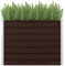 Gecheer Hochbeet Metall Hochbeete für Garten Gartenbeet Hochbeete-Kit Pflanzkübel Pflanzkasten Blumenkasten Blumenbeet Beet hoch Frühbeet für Garten Gemüsebeet Braun 100 x 40 x 77 cm Verzinkter Stahl