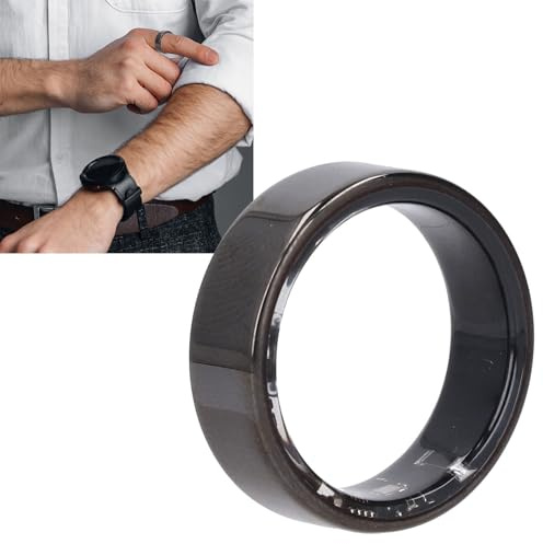 Smart Ring Health Tracker, IP68 Resistente All'acqua Molteplici modalità Sportive Contapassi Monitoraggio delle Calorie Anello Fitness Tracker per lo Sport, Sincronizzazione Nero 10#