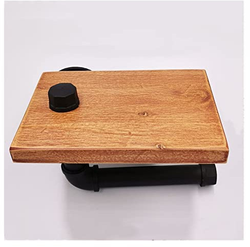 VBPCEFZTLK Titulaire de Papier Toilette for Repasser rétro Tablettes de Salle de Bain Hôtel Rouleau Tissu Tissu Suspendu Porte-Tortues de Tablette en Bois Porte-Papier