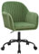 WOLTU Schreibtischstuhl, Bürostuhl ergonomisch, Homeoffice Stuhl höhenverstellbar, Schminkstuhl mit Armlehnen, Drehstuhl mit Rrollen, Samt Stuhl Metallrahmen, 150 kg belastbar, Grün, BS166gn