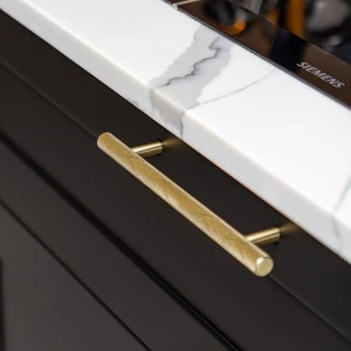 Nes Home 380mm Brushed Brass Handles For Vanity With Fixing