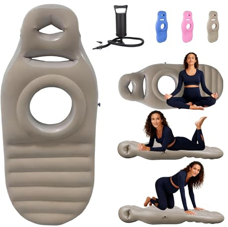 Aufblasbares Schwangerschaftskissen, perforierte PVC-Luftmatratze, Bauchliegematte, Ganzkörper-Schwangerschaftsluftbett, Schwimmhilfe für Bauchschläferinnen, Schwangerschaftspool (mit Pumpe)